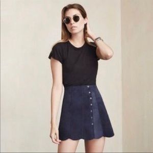 Reformation Suede Abigail Skirt